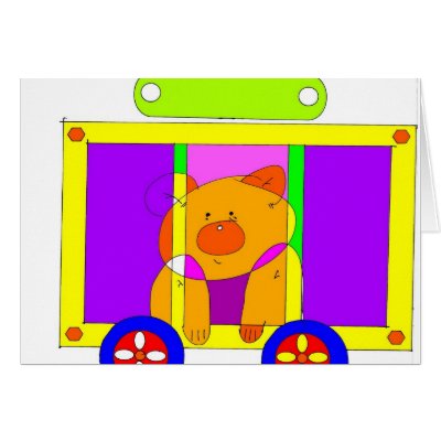 circus wagon 300dpi greeting cards by packard