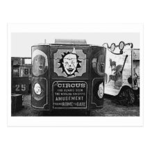 Circus Wagon Vintage 1937 Montana Photo Postcards