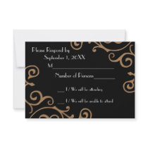 Cirrus Ebony (Tan) RSVP Card