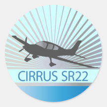 Cirrus SR22 Round Sticker