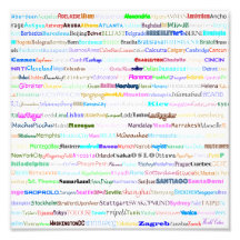 Cities Of The World Text Design II Photo Print