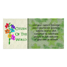 Citizen Of The World Custom Photo Card