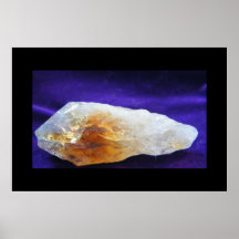 Citrine Quartz Crystal Poster