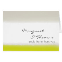 Citron & Grey Thank You Card
