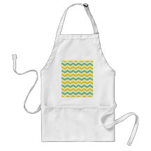 Citrus and Lime Chevron Zigzags Yellow Green Aprons
