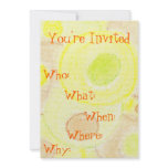 Citrus Circles Party Invite invitations