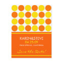Citrus Coloured Save the Dates postcards