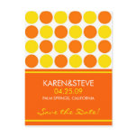 Citrus Coloured Save the Dates postcards