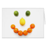 Citrus Fruit Smiley Smile Greeting Cards