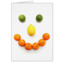 Citrus Fruit Smiley Smile Card