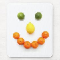 Citrus Fruit Smiley Smile Mousepad