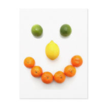 Citrus Fruit Smiley Smile Postcard