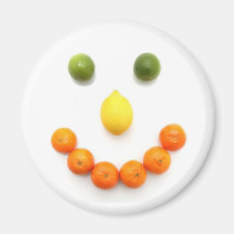 Citrus Fruit Smiley Smile Refrigerator Magnets