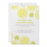 Citrus Wedding Invitation with Lemons and Limes