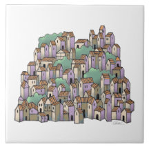 Citta Vecchia Large Ceramic Tile