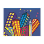 City Abstract Postcard