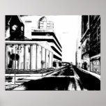 City Block Perspective Lithograph Print