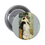 City Dance by Renoir, Vintage Impressionism Art Buttons