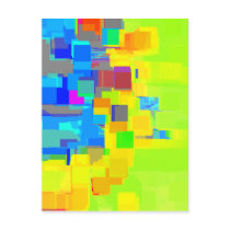 "City in the Sky"  Geometric Art Post Cards