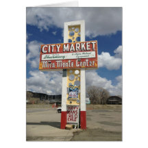 City Market Vintage Sign Cards