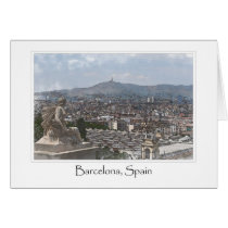 City of Barcelona Spain Cityscape Greeting Card