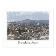 City of Barcelona Spain Cityscape Postcard