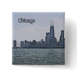 City of Chicago & Lake Michigan Sketch buttons