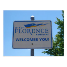 City of Florence Sign Postcard