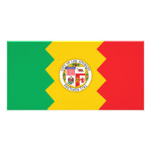 City of Los Angeles flag Photo Card Template