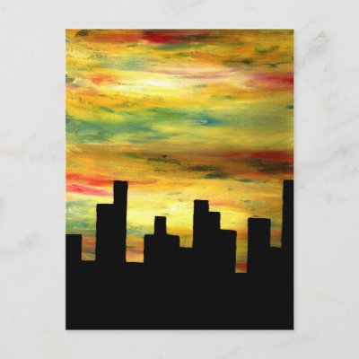 City Silhouette Paintings