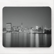 City skyline at night mousepad
