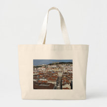 City view of Lisbon Canvas Bags