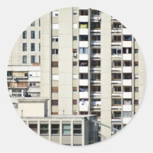city windows round stickers