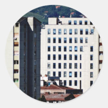 city windows round stickers