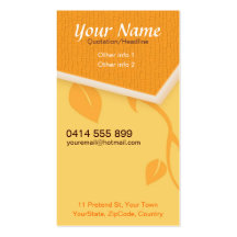 CityNature Vertical Business Card