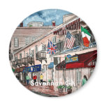 Cityscape architecture historical art, Savannah GA magnets