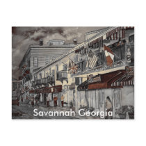 Cityscape architecture historical art, Savannah... Post Card