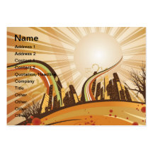 Cityscape illustration business card template