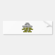 Civil Engineer...Assume I Am Never Wrong Bumper Stickers