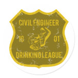 Civil Engineer Drinking League stickers