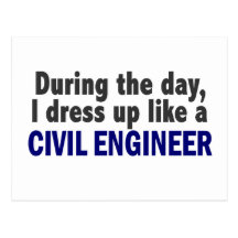 Civil Engineer During The Day Post Card