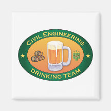 Civil Engineering Drinking Team Magnets