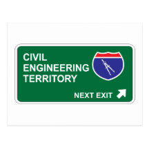 Civil Engineering Next Exit Postcard