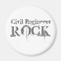 Civil Engineers Rock Fridge Magnets