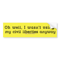 Civil Liberties Bumper Sticker