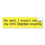 Civil Liberties bumper stickers