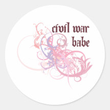 Civil War Babe Stickers