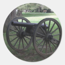 Civil War Cannon in Gettysburg Round Sticker
