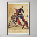Civil War Death of Colonel Ellsworth Currier Ives Posters