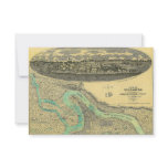 Civil War Era Map of Vicksburg Mississippi 1863 Custom Invitations